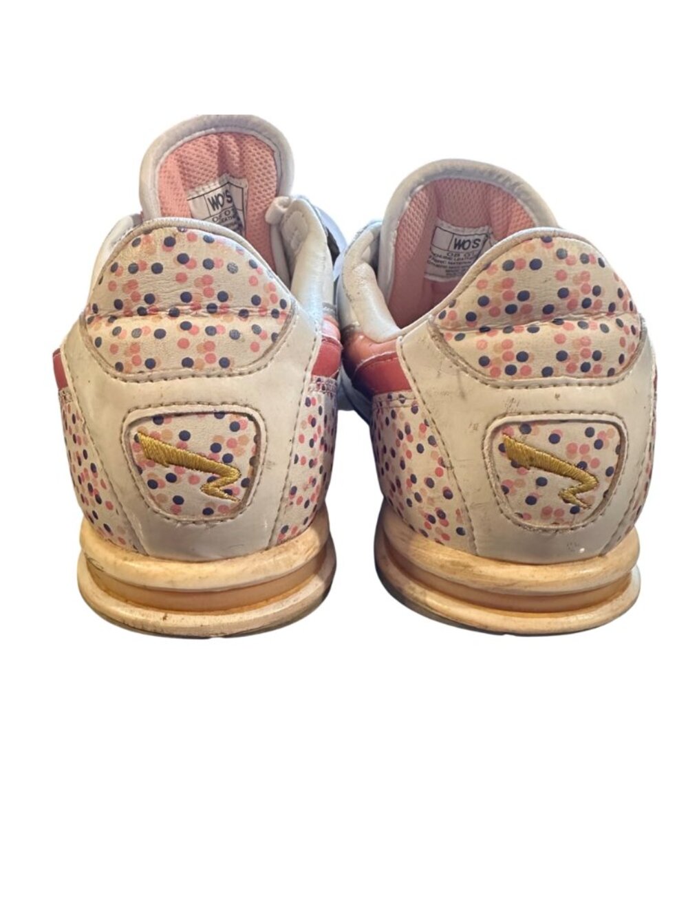 Vintage Pastry Chocolate Sprinkle Polka Dot Low-Top Sneakers Womens Size 7 Pink - Picture 6 of 9